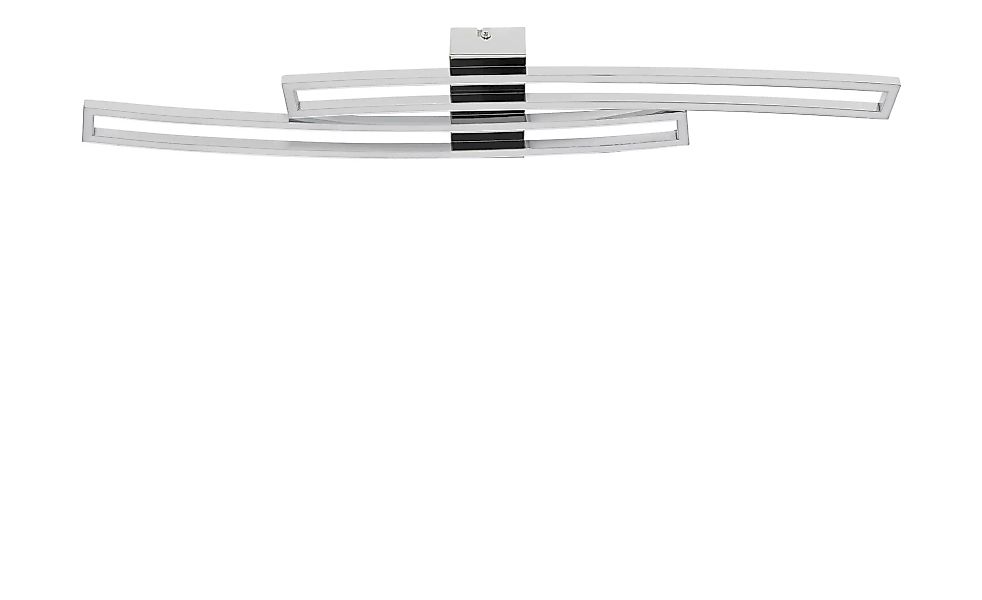 KHG LED-Deckenleuchte, 2-flammig, chrom / gebogen - silber - 80 cm - 5,5 cm günstig online kaufen