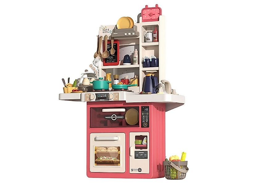 Coemo Spielküche JENNY Kunststoff, Rosa Kinderküche Herd mit Licht, Sound u günstig online kaufen