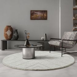 the carpet Teppich »Bahar Shaggy« rund 30 mm Höhe Shaggy eleganter Wohnzimm günstig online kaufen