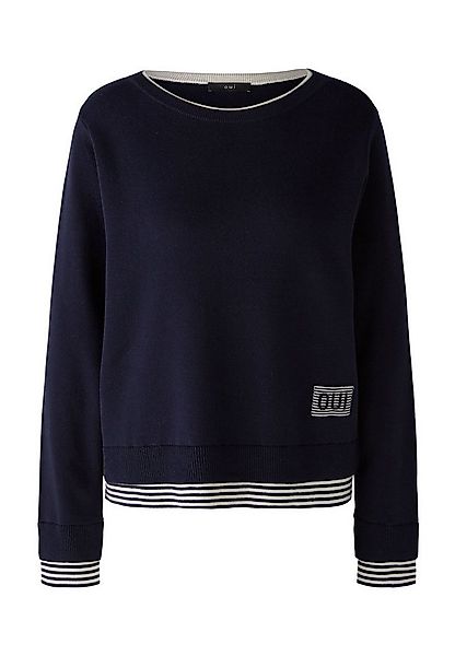 Oui Rundhalspullover LEEZA Pullover reine Baumwolle günstig online kaufen