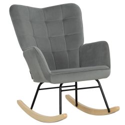 HOMCOM Schaukelstuhl Sessel Relaxsessel Wohnzimmersessel Akzentstuhl günstig online kaufen