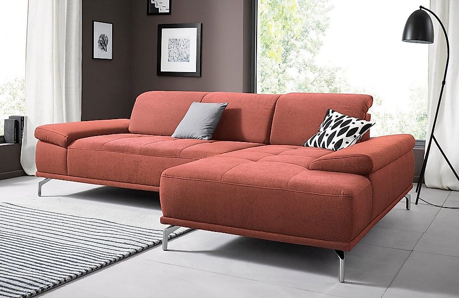 Places of Style Ecksofa "Caluna", Inkl.Sitztiefenverstellung, wahlweise mit günstig online kaufen