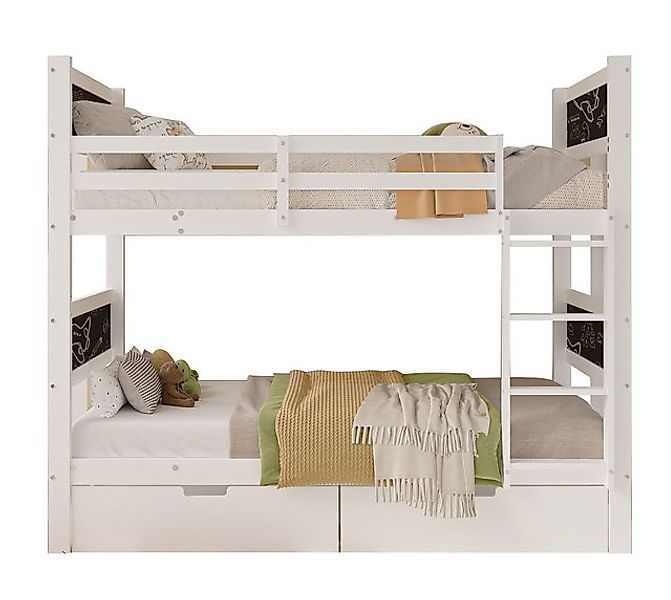 FUROKOY Etagenbett Kinderbett Holzbett Hausbett Massivholz Offenlegung in 2 günstig online kaufen