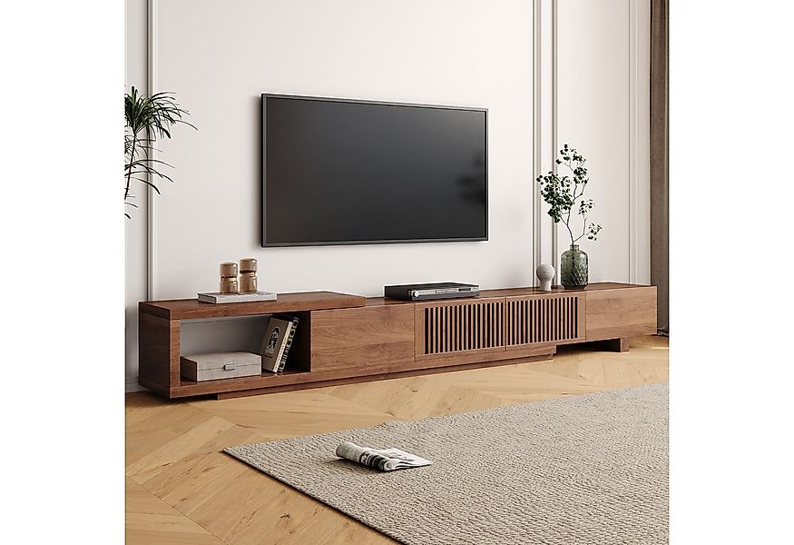 oleyluckidea TV-Schrank Mid-Century TV-Lowboard ausziehbar, Walnuss, für 80 günstig online kaufen
