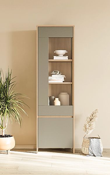Home affaire Vitrine "Stranda, Hochschrank im Scandi-Style, moderne Glasvit günstig online kaufen