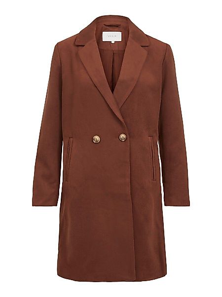 VILA Zweireihig Mantel Damen Braun günstig online kaufen
