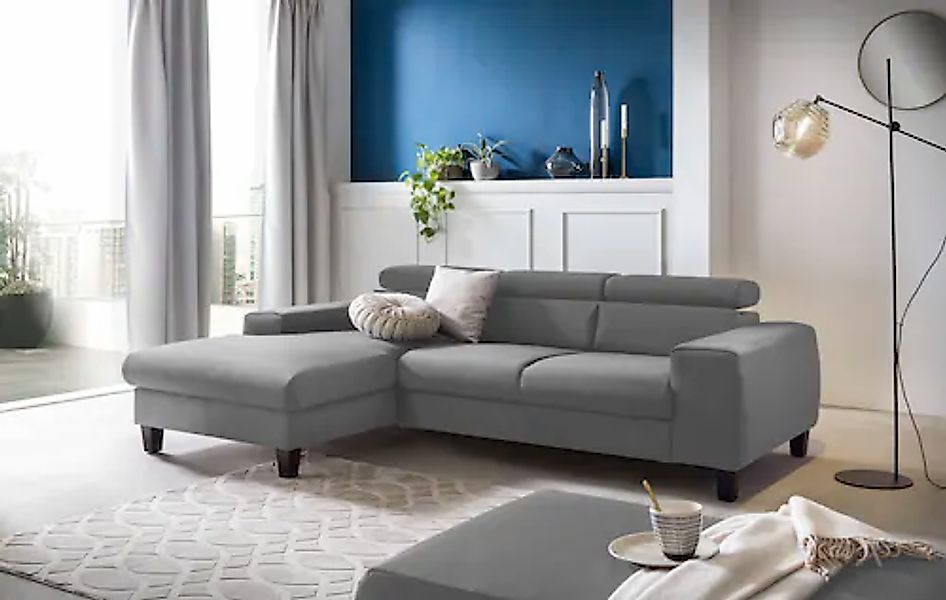 COTTA Ecksofa "Morven L-Form mit Kopfteilverstellung" wahlweise mit Bettfun günstig online kaufen