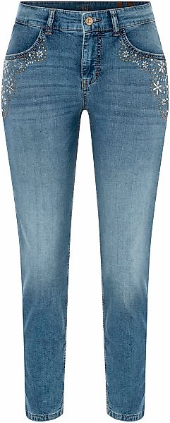 MAC Slim-fit-Jeans "RICH SLIM 7/8 flower", mit Schmucksteinen günstig online kaufen