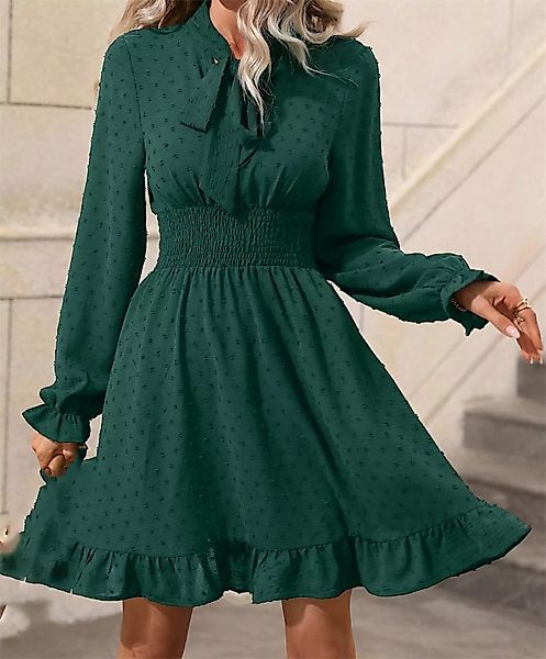 AFAZ New Trading UG Sommerkleid Einfarbiges, langärmliges Kleid mit Taillen günstig online kaufen