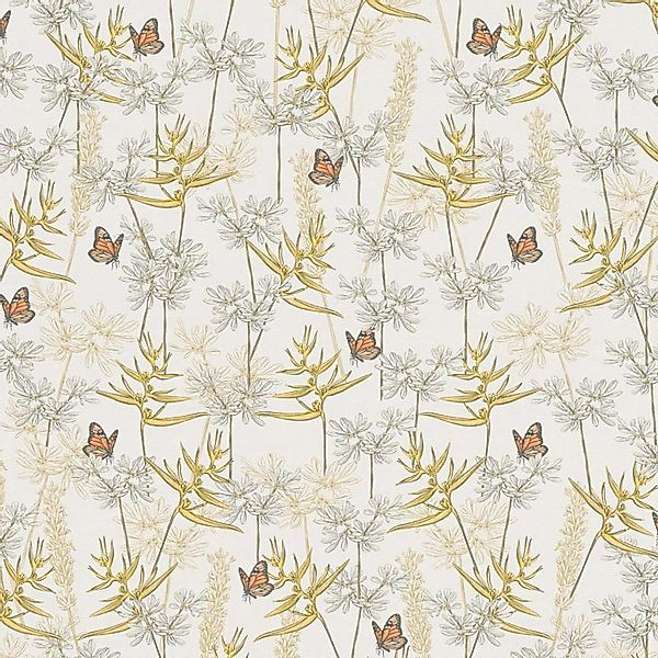 Bricoflor Tapete Schmetterlinge Floral Vlies Blumentapete Im Vintage Stil L günstig online kaufen