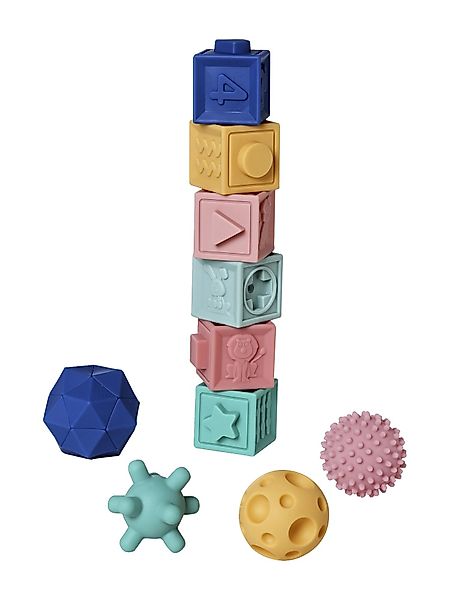 vertbaudet Lernspielzeug Baby Sensorik-Spielzeug, 6 Würfel günstig online kaufen