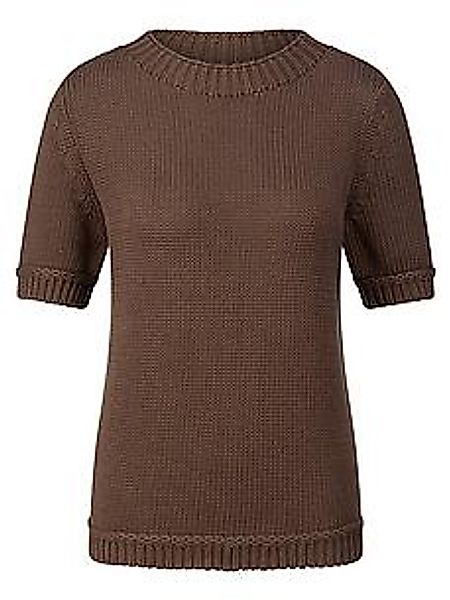 Rundhals-Pullover Peter Hahn braun günstig online kaufen