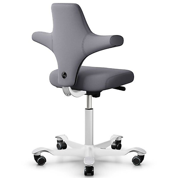 HAG CAPISCO 8126 | Stoff Xtreme grau | Flacher Sitz | Gestell weiß günstig online kaufen