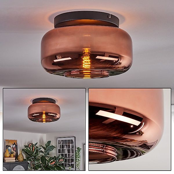 hofstein Deckenleuchte 1-flammige Deckenlampe aus Metall/Glas günstig online kaufen