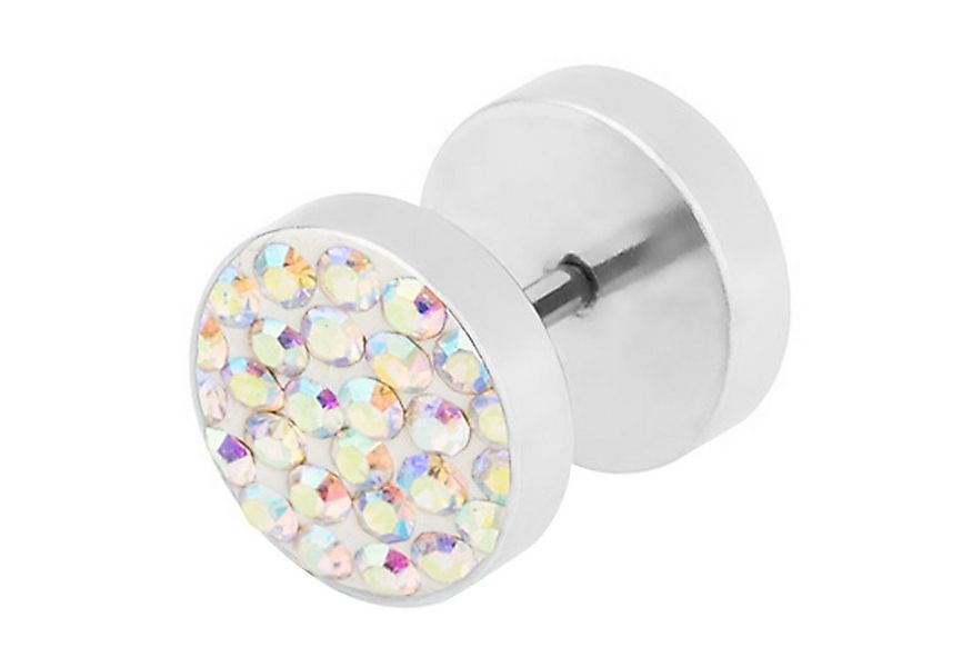 Taffstyle Piercing-Set Fake Piercing Ohr Plug mit Zirkonia, Runde Ohrring F günstig online kaufen