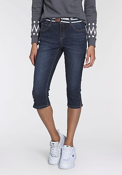 KangaROOS Caprijeans "CAPRI-JEANS mit Gürtel", (Set, mit abnehmbarem Gürtel günstig online kaufen