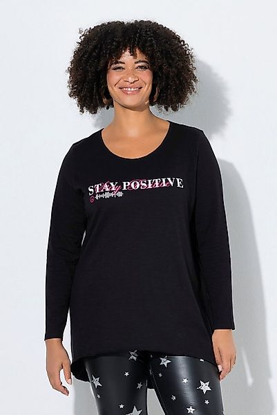 Angel of Style T-Shirt T-Shirt A-Linie Schriftzug Langarm günstig online kaufen