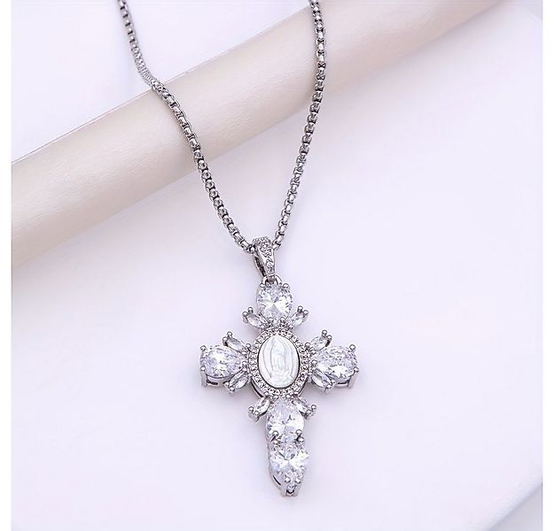 nhaos Kreuzkette Beautiful Cross – Vergoldete Damen Halskette mit Kreuz-Anh günstig online kaufen