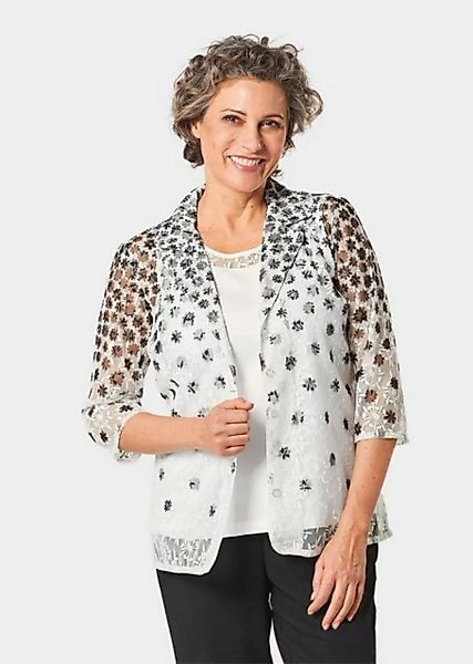 GOLDNER Klassische Bluse Attraktives Set aus Spitzenbluse und Jerseytop günstig online kaufen