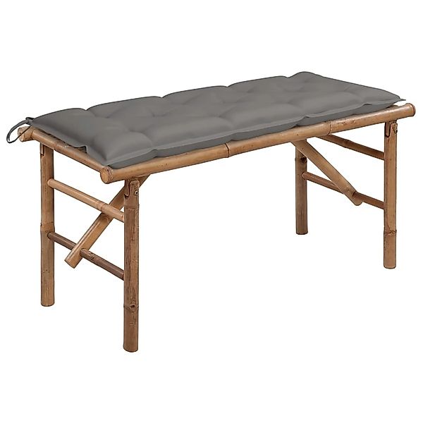 furnicato Klappbare Gartenbank mit Auflage 118 cm Bambus günstig online kaufen
