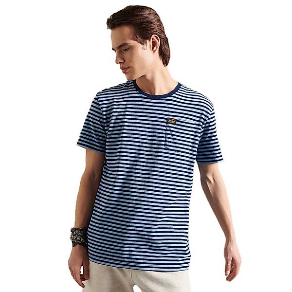 Superdry Boho Indigo Kurzarm T-shirt S Indigo / Pale Blue Marl Stripe günstig online kaufen