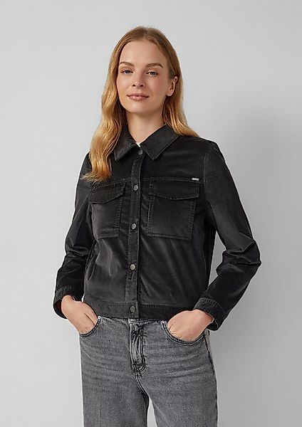 s.Oliver Funktionsjacke Indoor-Jacke Feincord-Jacke mit Hemdkragen und aufg günstig online kaufen