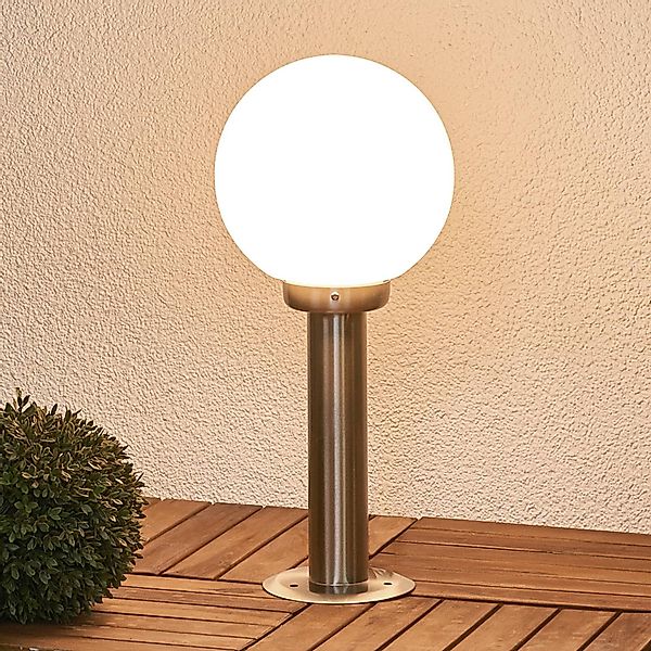 Lindby Sockelleuchte Vedran, Höhe 45 cm, PMMA, Edelstahl günstig online kaufen
