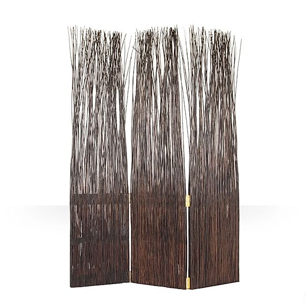 Homestyle4u 3-tlg. Paravent in Braun 120x170 cm 974 günstig online kaufen