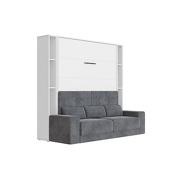 SMARTBett Schrankbett SchrankbettSet mit Sofa M1 160x200 + 2 Standregale in günstig online kaufen
