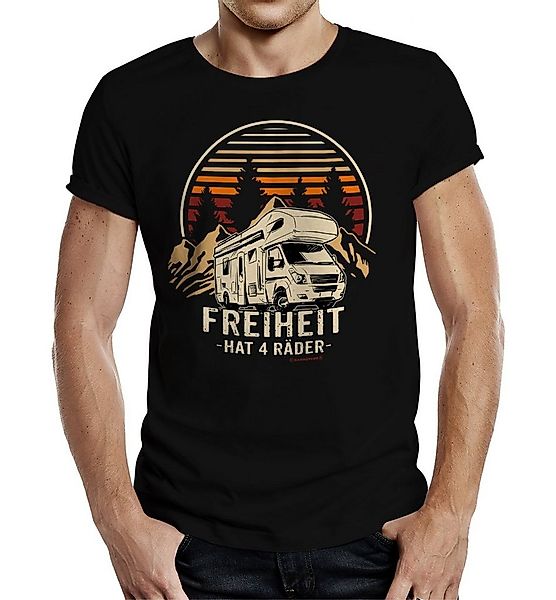RAHMENLOS® T-Shirt für Camper: Wohnmobil ist die Freiheit auf 4 Rädern günstig online kaufen