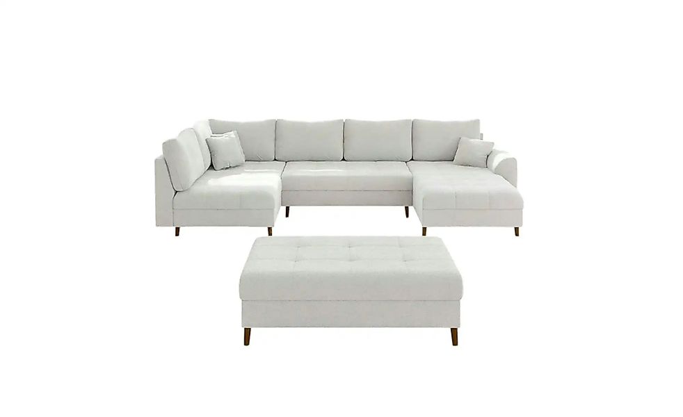 S-STYLE Wohnlandschaft mit Hocker  Lars ¦ weiß ¦ Maße (cm): B: 310 H: 81 Po günstig online kaufen