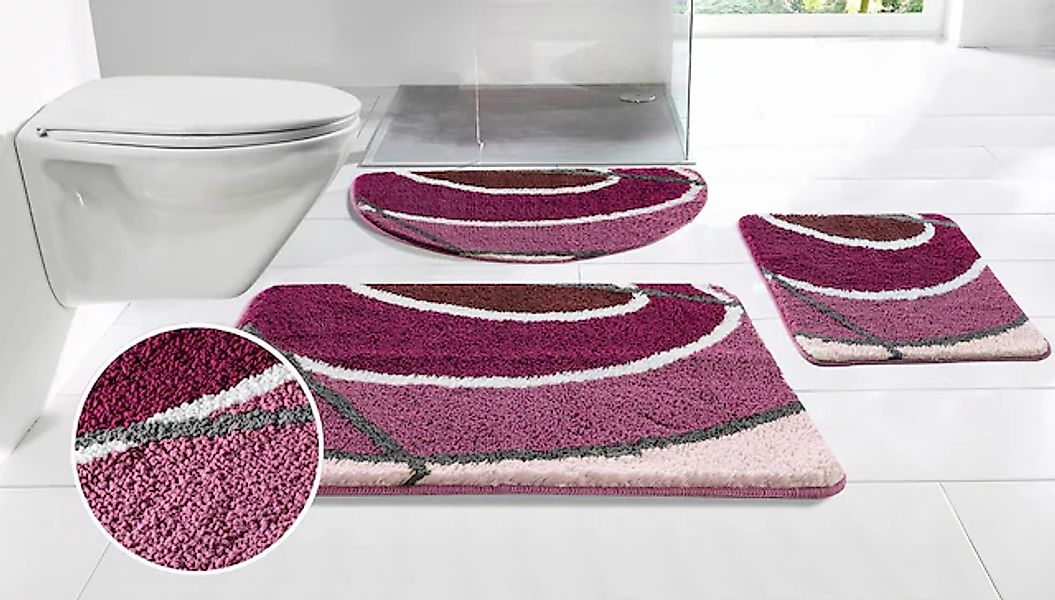 my home Badematte »Juna mit Muster, Badvorleger, Badezimmer Teppich, Duschv günstig online kaufen
