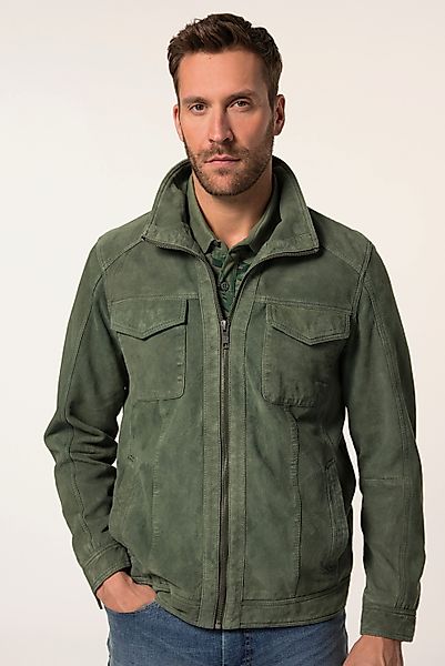 JP1880 Lederjacke Lederjacke Leder Lammvelours Rückenbadge günstig online kaufen