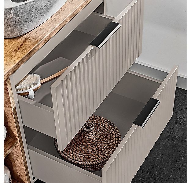 Lomadox Waschtisch ADELAIDE-56-CASHMERE, Waschtischschrank, kaschmir mit ge günstig online kaufen