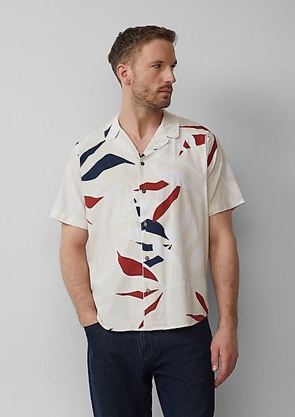s.Oliver BLACK LABEL Kurzarmhemd Resort Fit: Gemustertes Kurzarmhemd aus Vi günstig online kaufen