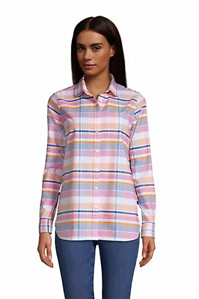 Langärmelige Oxford-Bluse mit Bubikragen, Damen, Größe: L Normal, Pink, Bau günstig online kaufen