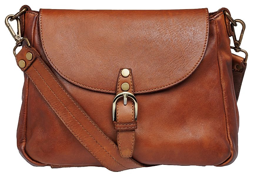 Caspar Umhängetasche Klassisch Vintage Leder Messenger günstig online kaufen