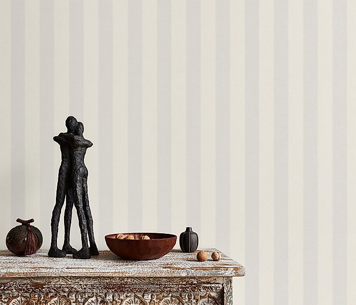 Bricoflor Grafische Vliestapete in Creme günstig online kaufen