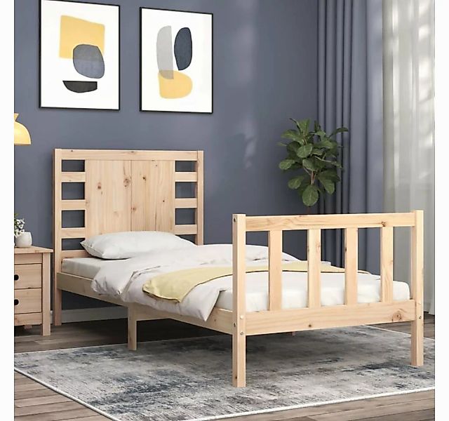 vidaXL Bett Massivholzbett ohne Matratze 90x200 Kiefernholz günstig online kaufen