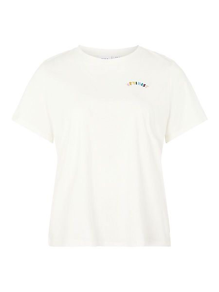 VILA Curve – Print- T-shirt Damen White günstig online kaufen