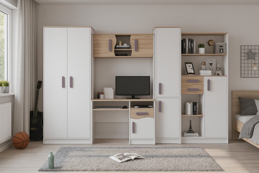 Deine Möbel 24 Jugendzimmer-Set MIKI Jugend-Schrankwand günstig online kaufen