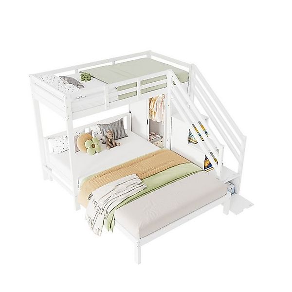 HAUSS SPOLE Etagenbett 90/140x200cm mit Garderobe, Aufbewahrungstreppe, Ohn günstig online kaufen