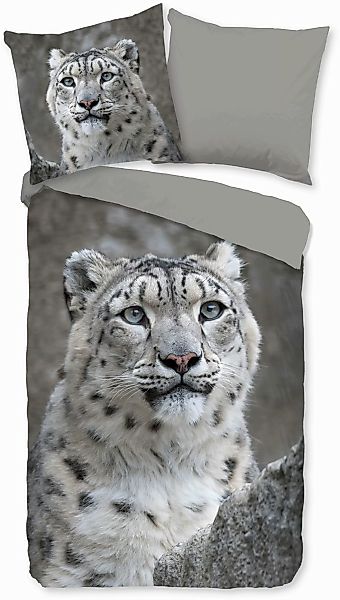 good morning Wendebettwäsche »Greets«, Biber, 135x200, Warm, Weich, Wendeop günstig online kaufen