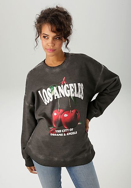 Aniston CASUAL Sweatshirt mit knackigen Kirschen günstig online kaufen