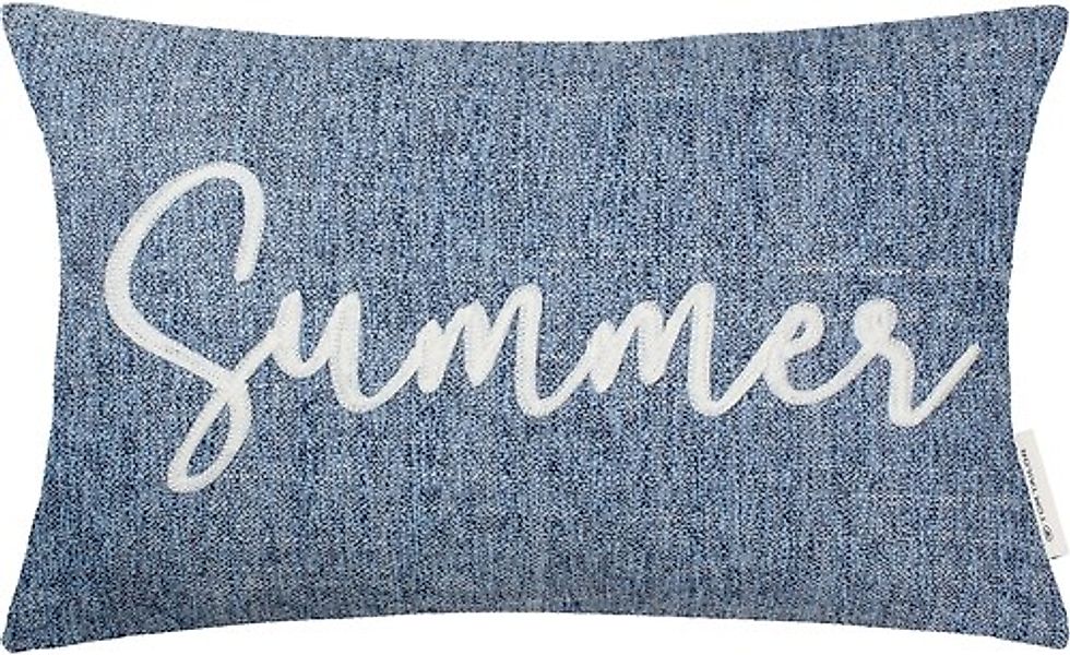 Kissenhülle "Summer" mit Schriftzug günstig online kaufen
