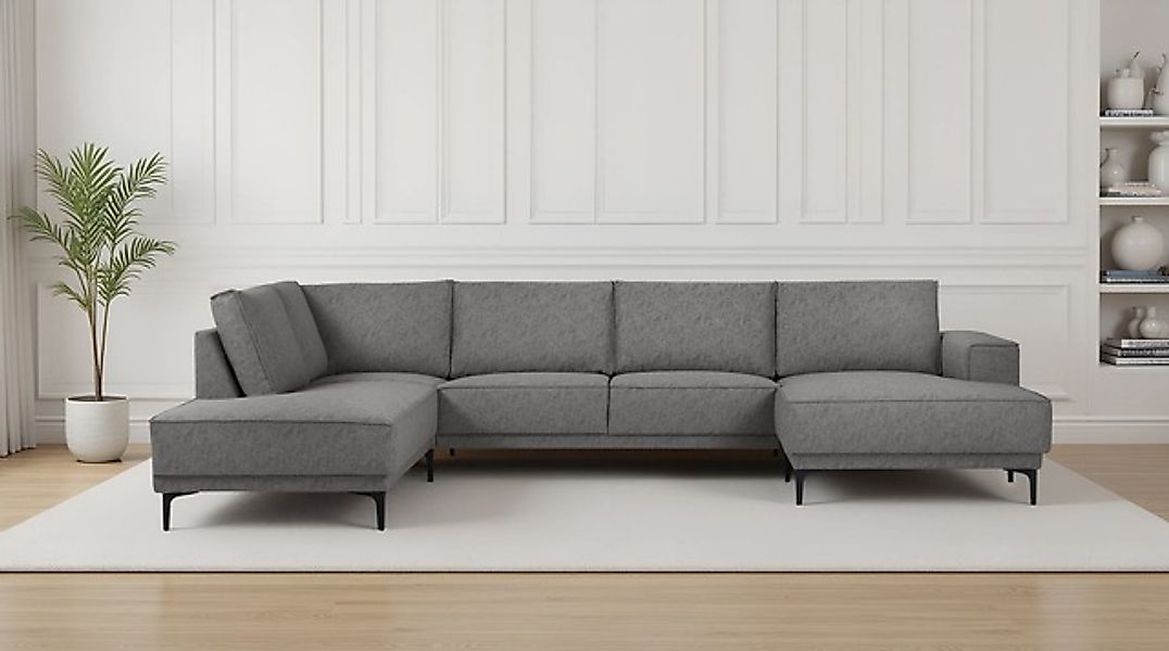 OTTO home Wohnlandschaft »XXL Sofa Oland, Struktur, Flachgewebe, Luxus-Micr günstig online kaufen