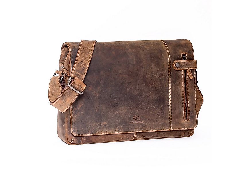 ALMADIH Umhängetasche Leder Umhängetasche DYLAN Ledertasche 15 Zoll Aktenta günstig online kaufen