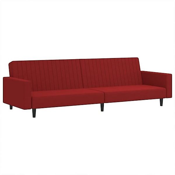 vidaXL Sofa Schlafsofa 2-Sitzer Weinrot Samt günstig online kaufen