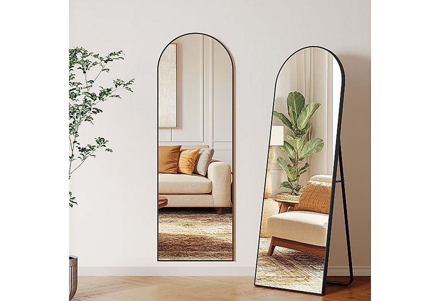 TLGREEN Ganzkörperspiegel 150 x 50 cm, gewölbter Standspiegel mitAluminiumr günstig online kaufen