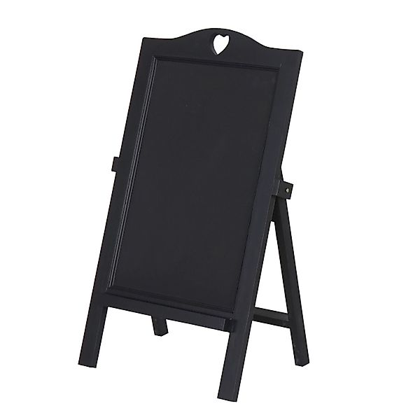 PROREGAL Werbetafel 66x39x33cm Schwarz Lackiert Dekotafel günstig online kaufen